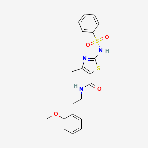N-(2-methoxyphenethyl)-4-methyl-2-(phenylsulfonamido)thiazole-5-carboxamide