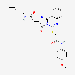 2-({2-[2-(butylamino)-2-oxoethyl]-3-oxo-2,3-dihydroimidazo[1,2-c]quinazolin-5-yl}thio)-N-(4-methoxyphenyl)acetamide