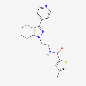 4-methyl-N-(2-(3-(pyridin-4-yl)-4,5,6,7-tetrahydro-1H-indazol-1-yl)ethyl)thiophene-2-carboxamide