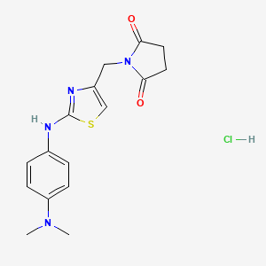 1-((2-((4-(Dimethylamino)phenyl)amino)thiazol-4-yl)methyl)pyrrolidine-2,5-dione hydrochloride