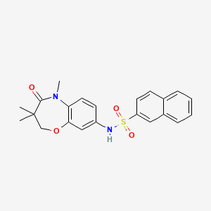 N-(3,3,5-trimethyl-4-oxo-2,3,4,5-tetrahydrobenzo[b][1,4]oxazepin-8-yl)naphthalene-2-sulfonamide