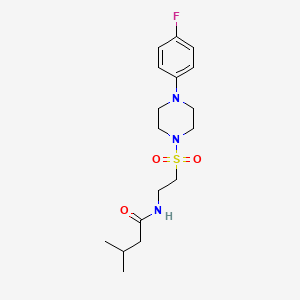 N-(2-((4-(4-fluorophenyl)piperazin-1-yl)sulfonyl)ethyl)-3-methylbutanamide