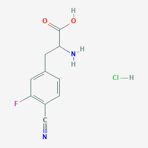 2-Amino-3-(4-cyano-3-fluorophenyl)propanoic acid;hydrochloride