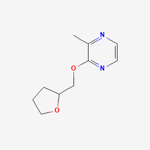 molecular formula C10H14N2O2 B2627889 2-Methyl-3-[(oxolan-2-yl)methoxy]pyrazine CAS No. 2175978-35-3
