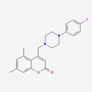 4-[[4-(4-Fluorophenyl)piperazin-1-yl]methyl]-5,7-dimethylchromen-2-one