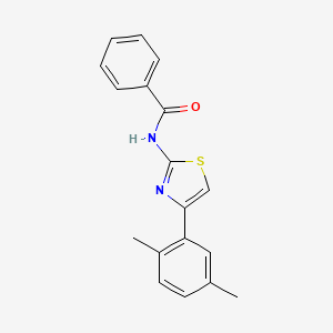 molecular formula C18H16N2OS B2627894 N-[4-(2,5-dimethylphenyl)-1,3-thiazol-2-yl]benzamide CAS No. 312922-89-7