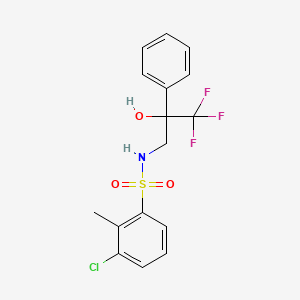 molecular formula C16H15ClF3NO3S B2627896 3-chloro-2-methyl-N-(3,3,3-trifluoro-2-hydroxy-2-phenylpropyl)benzenesulfonamide CAS No. 1351645-77-6