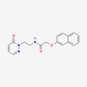 molecular formula C18H17N3O3 B2627899 2-(naphthalen-2-yloxy)-N-(2-(6-oxopyridazin-1(6H)-yl)ethyl)acetamide CAS No. 1211700-84-3