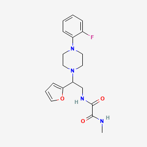 molecular formula C19H23FN4O3 B2627900 N1-(2-(4-(2-fluorophenyl)piperazin-1-yl)-2-(furan-2-yl)ethyl)-N2-methyloxalamide CAS No. 877633-29-9