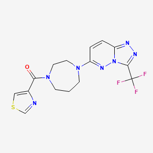 1,3-Thiazol-4-yl-[4-[3-(trifluoromethyl)-[1,2,4]triazolo[4,3-b]pyridazin-6-yl]-1,4-diazepan-1-yl]methanone