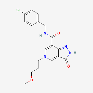 N-(4-chlorobenzyl)-5-(3-methoxypropyl)-3-oxo-3,5-dihydro-2H-pyrazolo[4,3-c]pyridine-7-carboxamide