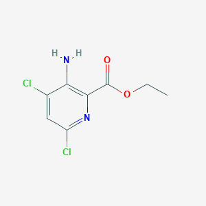 molecular formula C8H8Cl2N2O2 B2627908 Ethyl 3-amino-4,6-dichloropicolinate CAS No. 2007908-60-1