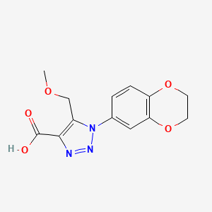 1-(2,3-dihydro-1,4-benzodioxin-6-yl)-5-(methoxymethyl)-1H-1,2,3-triazole-4-carboxylic acid