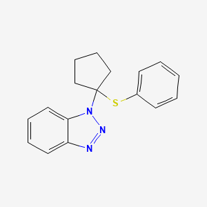 1-(1-Phenylsulfanylcyclopentyl)benzotriazole