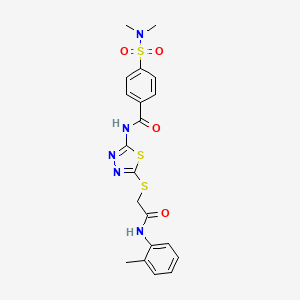 4-(N,N-dimethylsulfamoyl)-N-(5-((2-oxo-2-(o-tolylamino)ethyl)thio)-1,3,4-thiadiazol-2-yl)benzamide