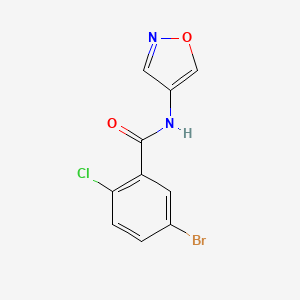 molecular formula C10H6BrClN2O2 B2627953 5-bromo-2-chloro-N-(1,2-oxazol-4-yl)benzamide CAS No. 1247625-37-1
