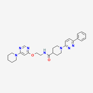 1-(6-phenylpyridazin-3-yl)-N-(2-((6-(piperidin-1-yl)pyrimidin-4-yl)oxy)ethyl)piperidine-4-carboxamide