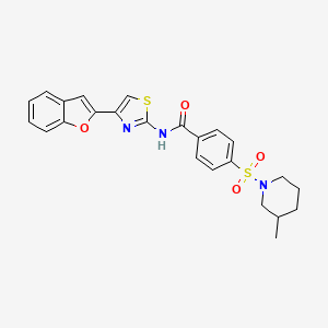 N-(4-(benzofuran-2-yl)thiazol-2-yl)-4-((3-methylpiperidin-1-yl)sulfonyl)benzamide