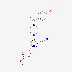 molecular formula C23H22N4O4 B2627972 5-(4-(4-Methoxybenzoyl)piperazin-1-yl)-2-(4-methoxyphenyl)oxazole-4-carbonitrile CAS No. 903864-77-7