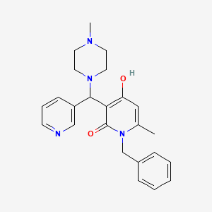 1-benzyl-4-hydroxy-6-methyl-3-((4-methylpiperazin-1-yl)(pyridin-3-yl)methyl)pyridin-2(1H)-one