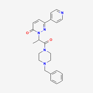 2-(1-(4-benzylpiperazin-1-yl)-1-oxopropan-2-yl)-6-(pyridin-4-yl)pyridazin-3(2H)-one