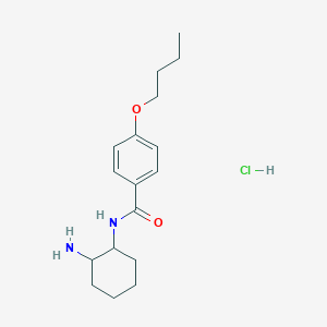 molecular formula C17H27ClN2O2 B2627977 N-(2-aminocyclohexyl)-4-butoxybenzamide hydrochloride CAS No. 1607262-19-0