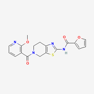 N-(5-(2-methoxynicotinoyl)-4,5,6,7-tetrahydrothiazolo[5,4-c]pyridin-2-yl)furan-2-carboxamide