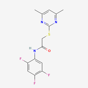 2-[(4,6-dimethylpyrimidin-2-yl)sulfanyl]-N-(2,4,5-trifluorophenyl)acetamide