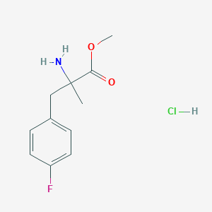 molecular formula C11H15ClFNO2 B2627992 Methyl 2-amino-3-(4-fluorophenyl)-2-methylpropanoate hydrochloride CAS No. 84120-84-3