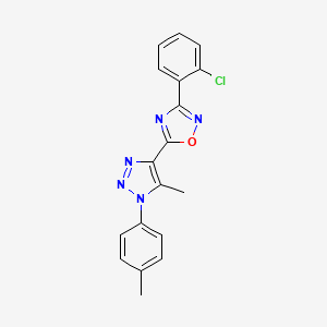 3-(2-Chlorophenyl)-5-[5-methyl-1-(4-methylphenyl)triazol-4-yl]-1,2,4-oxadiazole