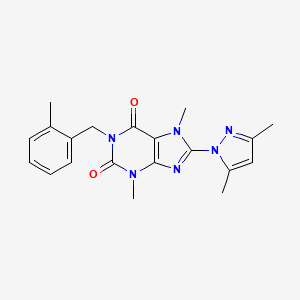 8-(3,5-dimethyl-1H-pyrazol-1-yl)-3,7-dimethyl-1-(2-methylbenzyl)-1H-purine-2,6(3H,7H)-dione