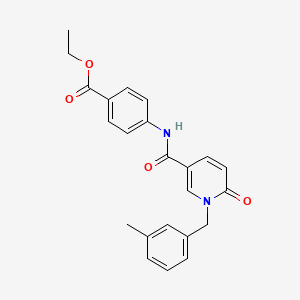 Ethyl 4-(1-(3-methylbenzyl)-6-oxo-1,6-dihydropyridine-3-carboxamido)benzoate