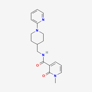 1-methyl-2-oxo-N-((1-(pyridin-2-yl)piperidin-4-yl)methyl)-1,2-dihydropyridine-3-carboxamide