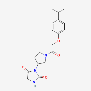 3-(1-(2-(4-Isopropylphenoxy)acetyl)pyrrolidin-3-yl)imidazolidine-2,4-dione