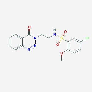 5-chloro-2-methoxy-N-(2-(4-oxobenzo[d][1,2,3]triazin-3(4H)-yl)ethyl)benzenesulfonamide