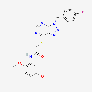 molecular formula C21H19FN6O3S B2628033 N-(2,5-dimethoxyphenyl)-2-((3-(4-fluorobenzyl)-3H-[1,2,3]triazolo[4,5-d]pyrimidin-7-yl)thio)acetamide CAS No. 863457-82-3