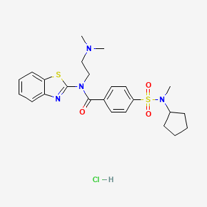 N-(benzo[d]thiazol-2-yl)-4-(N-cyclopentyl-N-methylsulfamoyl)-N-(2-(dimethylamino)ethyl)benzamide hydrochloride