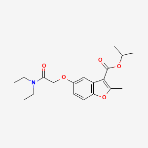 molecular formula C19H25NO5 B2628062 Propan-2-yl 5-[2-(diethylamino)-2-oxoethoxy]-2-methyl-1-benzofuran-3-carboxylate CAS No. 300674-41-3