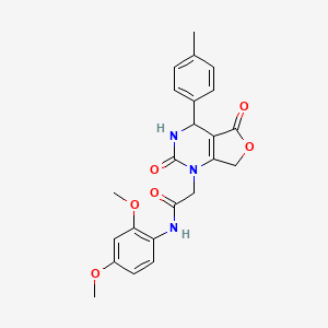 molecular formula C23H23N3O6 B2628066 N-(2,4-dimethoxyphenyl)-2-(2,5-dioxo-4-(p-tolyl)-3,4-dihydrofuro[3,4-d]pyrimidin-1(2H,5H,7H)-yl)acetamide CAS No. 1251574-88-5