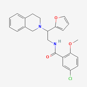 5-chloro-N-(2-(3,4-dihydroisoquinolin-2(1H)-yl)-2-(furan-2-yl)ethyl)-2-methoxybenzamide
