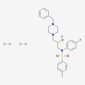 N-(3-(4-benzylpiperazin-1-yl)-2-hydroxypropyl)-N-(4-fluorophenyl)-4-methylbenzenesulfonamide dihydrochloride