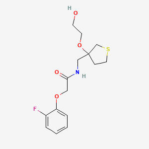 2-(2-fluorophenoxy)-N-((3-(2-hydroxyethoxy)tetrahydrothiophen-3-yl)methyl)acetamide