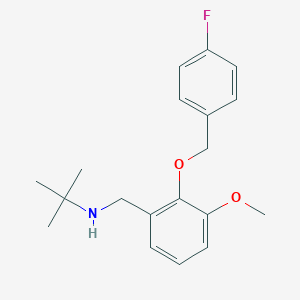 molecular formula C19H24FNO2 B262808 N-(tert-butyl)-N-{2-[(4-fluorobenzyl)oxy]-3-methoxybenzyl}amine 