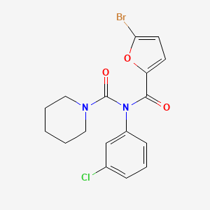molecular formula C17H16BrClN2O3 B2628088 N-(5-bromofuran-2-carbonyl)-N-(3-chlorophenyl)piperidine-1-carboxamide CAS No. 941958-40-3