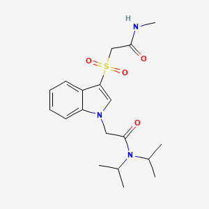 N,N-diisopropyl-2-(3-((2-(methylamino)-2-oxoethyl)sulfonyl)-1H-indol-1-yl)acetamide