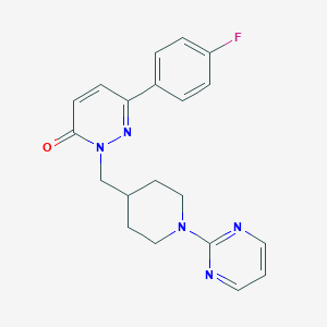 molecular formula C20H20FN5O B2628094 6-(4-Fluorophenyl)-2-{[1-(pyrimidin-2-yl)piperidin-4-yl]methyl}-2,3-dihydropyridazin-3-one CAS No. 2380178-99-2