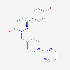 molecular formula C20H20FN5O B2628094 6-(4-Fluorophenyl)-2-[(1-pyrimidin-2-ylpiperidin-4-yl)methyl]pyridazin-3-one CAS No. 2380178-99-2
