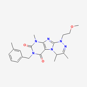 1-(2-methoxyethyl)-3,4,9-trimethyl-7-(3-methylbenzyl)-1,4-dihydro-[1,2,4]triazino[3,4-f]purine-6,8(7H,9H)-dione