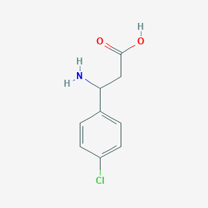 molecular formula C9H10ClNO2 B026281 3-Amino-3-(4-chlorophenyl)propanoic acid CAS No. 19947-39-8