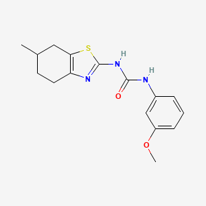 molecular formula C16H19N3O2S B2628100 1-(3-Methoxyphenyl)-3-(6-methyl-4,5,6,7-tetrahydro-1,3-benzothiazol-2-yl)urea CAS No. 327975-76-8
